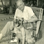 Babe Ruth With the Family Dog