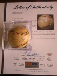 Babe Ruth signed ball