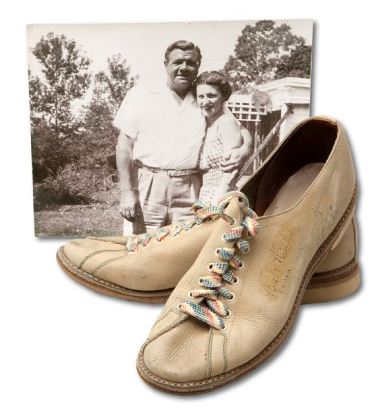 Babe Ruth signed bowling shoes - Babe Ruth Central Babe Ruth Central