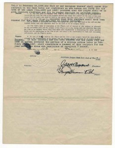 Babe Ruth 1922 Contract With Yankees Signed Page