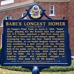 Babe Ruth Home Run Marker Tampa
