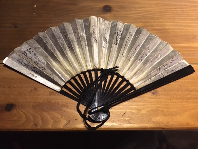 1934 Japanese fan signed by US Baseball Team