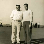 Babe Ruth Golfing With a Friend