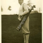 Babe Ruth with Golf Bag