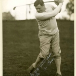 Babe Ruth Taking a Golf Swing